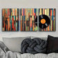 3pcs Featuring Colorful Striped Designs Music  Metal Print Ready to Hang Art