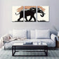 3pcs Black Elephant Figurative Wall Art Set Canvas Framed 40x60cm - High Quality Print 100% Australian Made Wall Canvas Ready to Hang