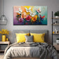 Flowers Blooming In Competition Wall Art Canvas Office Home Room Framed 80x45cm