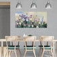 Vibrant Floral Abstract wall canvas office home room framed 120x60cm