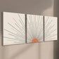 3pcs Sunshine Radiant Fantasy Modern Black Lines Wall Art Set Canvas Framed 40x60cm - High Quality Print 100% Australian Made Wall Canvas Ready to Hang