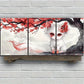 3pcs Fox with Red Blossoms Stunning Red Eyes Metal Print Ready to Hang Art