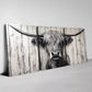 3pcs Friendly Vintage Style Highland Cattle Wall Art Set Canvas Framed 40x60cm - High Quality Print 100% Australian Made Wall Canvas Ready to Hang