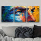 3pcs Modern Artwork Blue Eye Colorful Perfect Wall Art Set Canvas Framed 40x60cm - High Quality Print 100% Australian Made Wall Canvas Ready to Hang