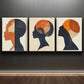 3pcs Female Silhouette Canvas Framed 40x60cm - High Quality Print 100% Australian Made Wall Canvas Ready to Hang