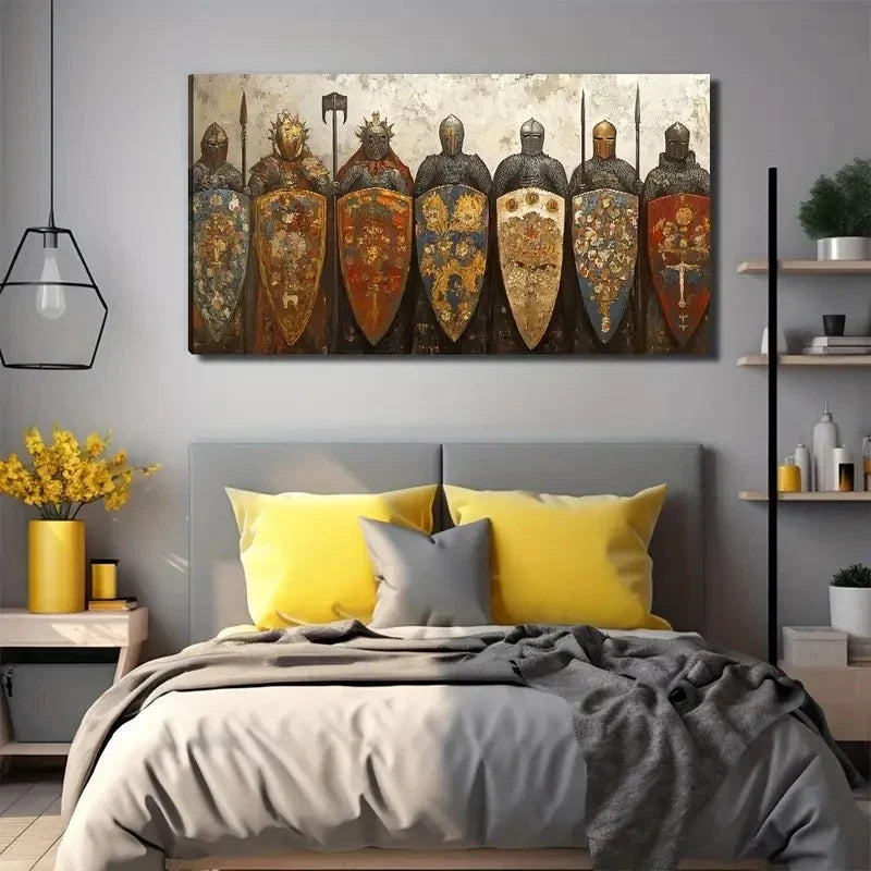 Ancient Warrior Perfect Wall Art Canvas Office Home Room Framed 80x45cm
