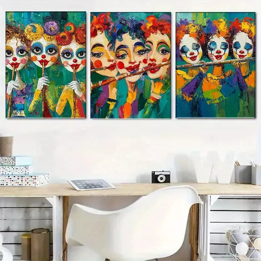 3pcs Modern Mystical Forest Wrapped Wall Art Set Canvas Framed 40x60cm - High Quality Print 100% Australian Made Wall Canvas Ready to Hang