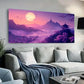 Pink Sunset Pagoda Forest wall canvas office home room framed 120x60cm