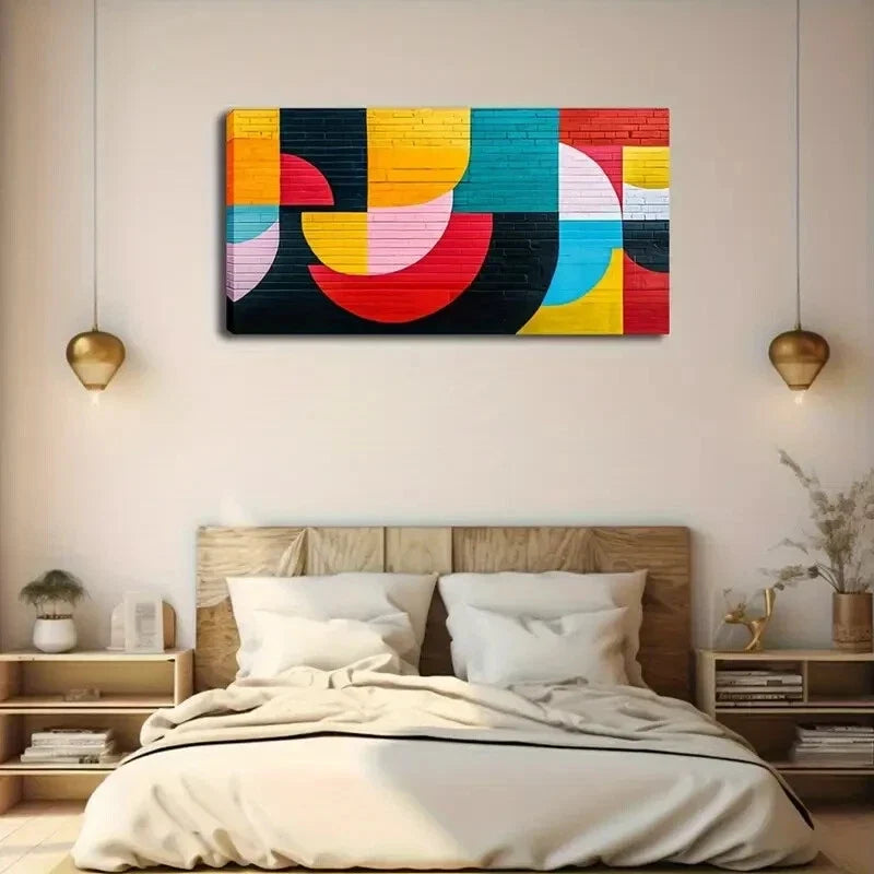 Modern Minimalist Décor Vibrant Wall Art Canvas Office Home Room Framed 120x60cm