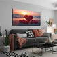 Bouquet Of Red Roses Abstract Wall Art Canvas Office Home Room Framed 120x60cm