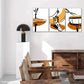 3pcs Artistic Showcase Abstract Drum Artwork Metal Print Ready to Hang Art