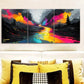 3pcs Vibrant Rainbow River Landscape Metal Print Ready to Hang Art