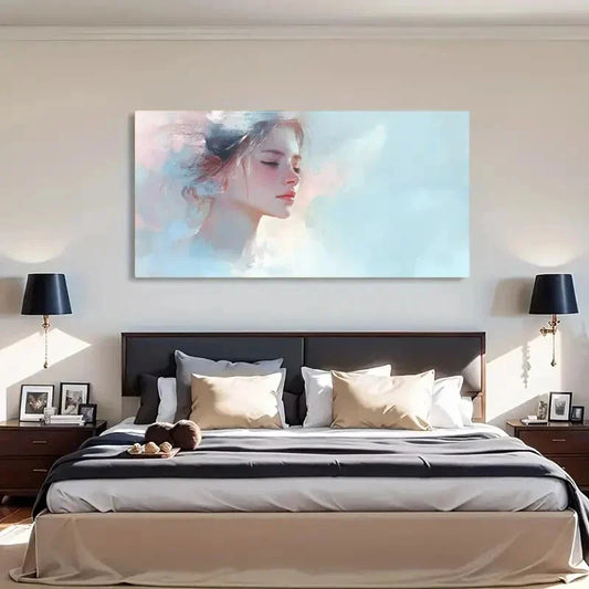 Minimalism White Flower Wall Art Canvas Office Home Room Framed 120x60cm