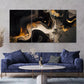 3 Piece Black Gold Marble Luxury Patterns Canvas Framed 40x60cm - High Quality Print 100% Australian Made Wall Canvas Ready to Hang