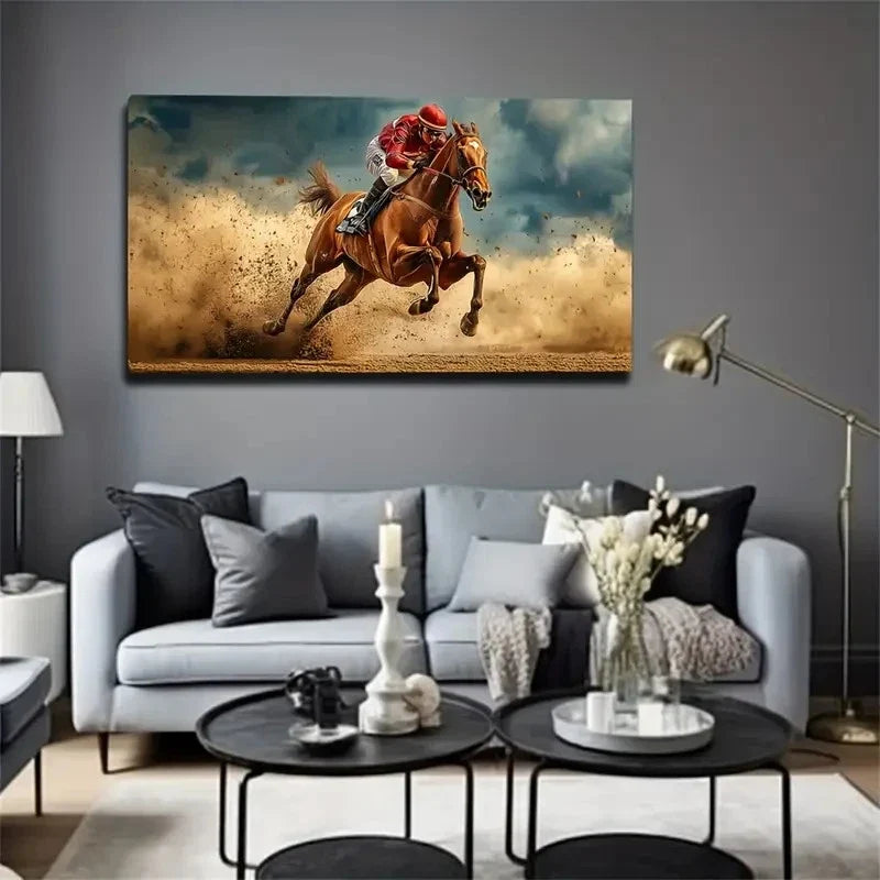 Scene Under Gloomy Sky Suitable Wall Art Canvas Office Home Room Framed 120x60cm