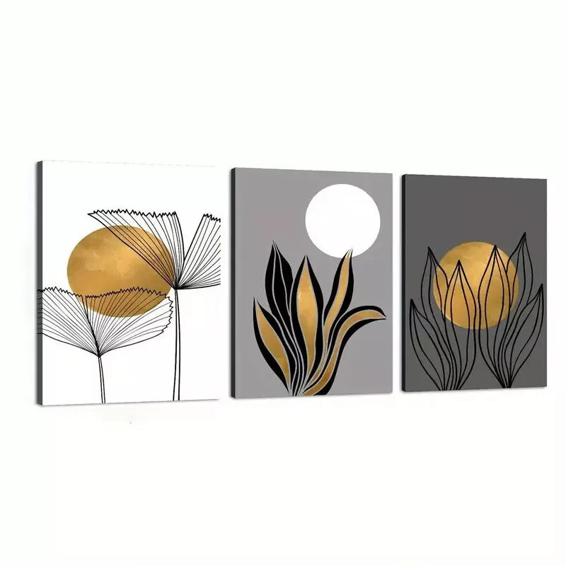 3pcs Bohemian & Modern Geometric Canvas Framed 40x60cm - High Quality Print 100% Australian Made Wall Canvas Ready to Hang