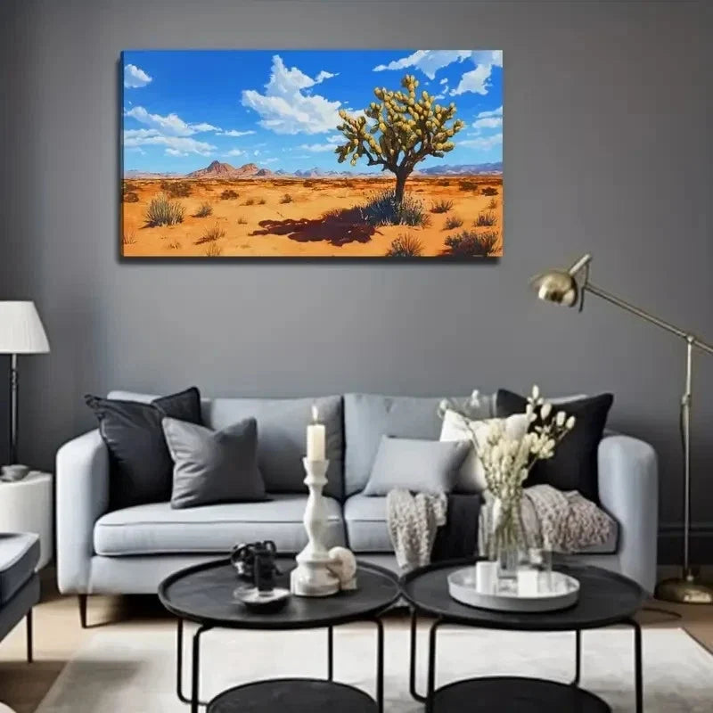 Desert Life Miracle Wall Art Canvas Office Home Room Framed 120x60cm