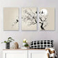 3pcs Serene Plum Blossom Branch with Swallow Metal Print Ready to Hang Art