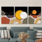 3pcs Featuring Elegant Crystal Porcelain Showcase Metal Print Ready to Hang Art