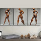 3pcs Rusty metal girl Dark Background Wall Art Set Canvas Framed 40x60cm - High Quality Print 100% Australian Made Wall Canvas Ready to Hang