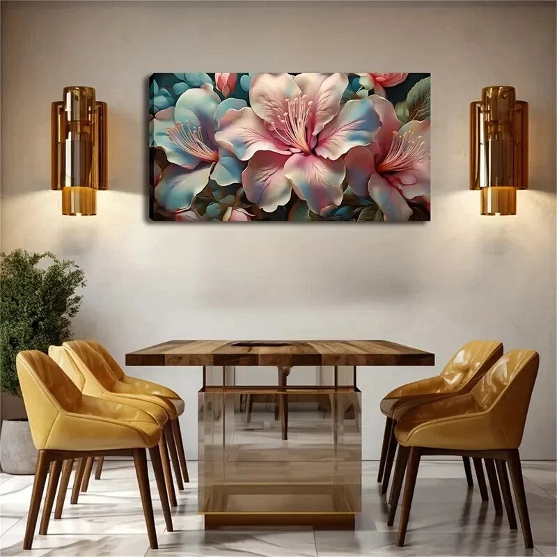 Blue And White Gradient Wall Art Canvas Office Home Room Framed 120x60cm