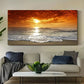 Modern Beach Scene Decor Beach Wall Art Canvas Office Home Room Framed 80x45cm