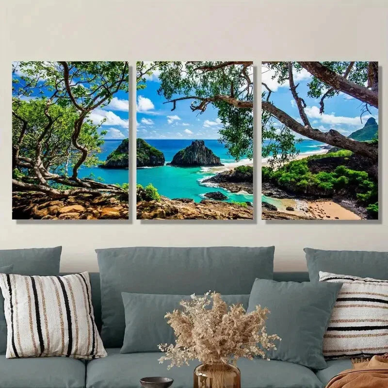 3pcs Featuring Fernando De Noronha Metal Print Ready to Hang Art