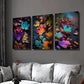 3pcs Colorful Maple Leaf Falling on the Ground Wall Art Set Canvas Framed 40x60cm - High Quality Print 100% Australian Made Wall Canvas Ready to Hang