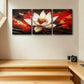 3pcs White for Lotus Flower Metal Print Ready to Hang Art