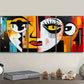 3pcs Abstract Face Canvas Wall Art Set Canvas Framed 40x60cm - High Quality Print 100% Australian Made Wall Canvas Ready to Hang