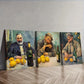 3pcs  Drunk man Trio With Lime Wall Art Set Canvas Framed 40x60cm - High Quality Print 100% Australian Made Wall Canvas Ready to Hang