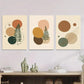 3pcs Modern Abstract 3 Botanical Green Wall Art Set Canvas Framed 40x60cm - High Quality Print 100% Australian Made Wall Canvas Ready to Hang