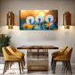 Three Full Dandelions Fluffy Wall Art Canvas Office Home Room Framed 120x60cm