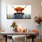Featuring Cow Wearing Earring Wall Art Canvas Office Home Room Framed 80x45cm