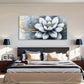 Abstract Floral Contemporary Wall Art Canvas Office Home Room Framed 120x60cm