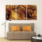 3pcs Gorgeous Petard Stunning Golden Themed Metal Print Ready to Hang Art