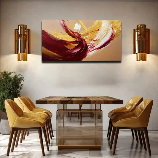 Presenting Shapes Like Ribbons Wall Art Canvas Office Home Room Framed 120x60cm