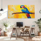 Vibrant Nature Tropical Parrot Wall Art Canvas Office Home Room Framed 120x60cm