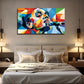 Singing Woman Suitable Wall Art Canvas Office Home Room Framed 80x45cm