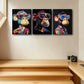 3pcs Fashion Glasses Monkey Print Ready to Hang Art