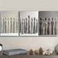 3pcs Ceramic Figurines Wall Art Set Canvas Framed 40x60cm - High Quality Print 100% Australian Made Wall Canvas Ready to Hang