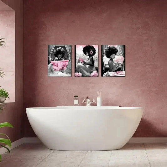 3pcs  African American Women inspirational  Metal Print Ready to Hang Art