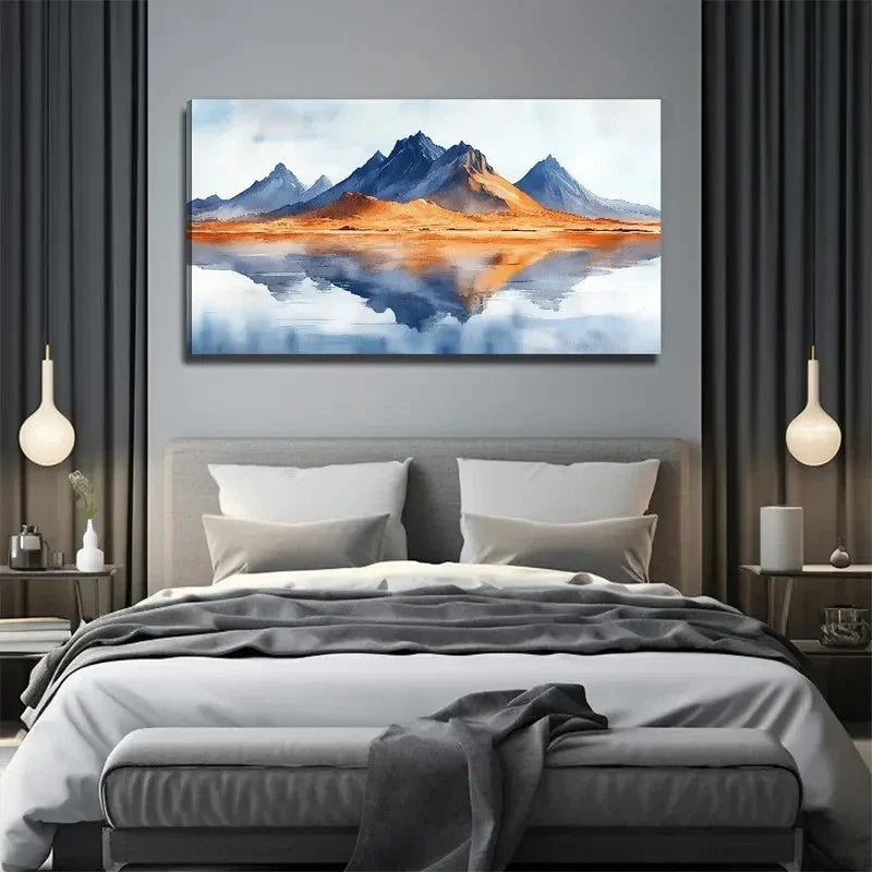 Modern Minimalist Landscape Wall Art Canvas Office Home Room Framed 120x60cm