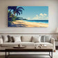 Tropical Beach Palm Trees wall canvas office home room framed 120x60cm