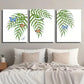 3pcs Tropical Palm And Colorful Butterfly Metal Print Ready to Hang Art