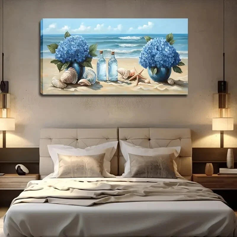 Two Transparent Glass Bottles Wall Art Canvas Office Home Room Framed 120x60cm