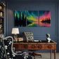 3pcs Northern Vibrant Night Sky Landscape Art Metal Print Ready to Hang Art