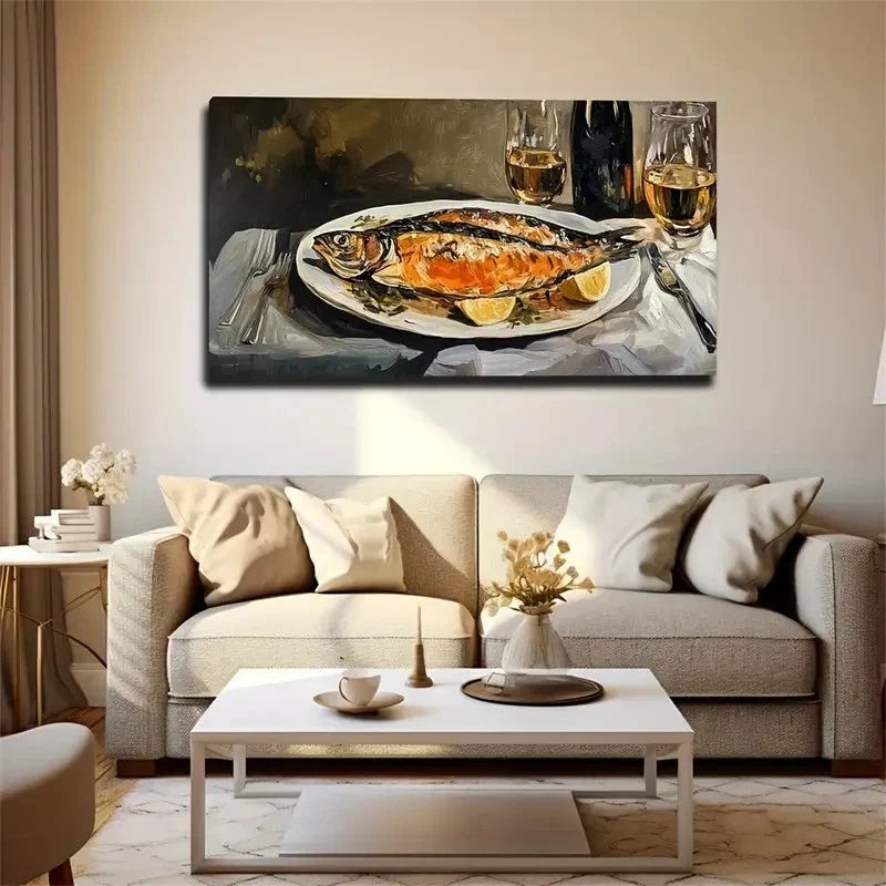 Vivid Modern Bohemian Glasses Wallc Art Canvas Office Home Room Framed 120x60cm