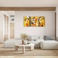 3pcs Modern Abstract Portrait Space Art Prints Metal Print Ready to Hang Art