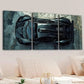 3pcs Vintage Fashion Black Cool Sports Car Gray Wall Art Set Canvas Framed 40x60cm - High Quality Print 100% Australian Made Wall Canvas Ready to Hang
